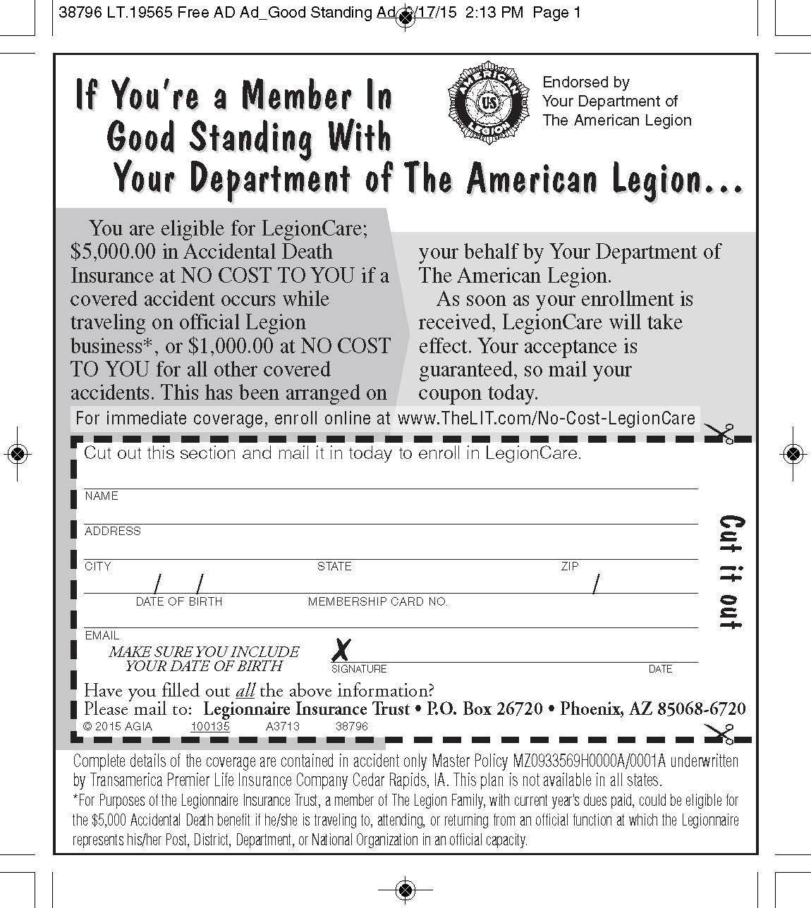 The American Legion Department Of Maine Homepage